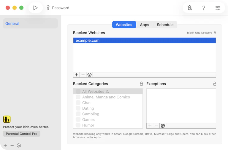 Parental Control screenshot